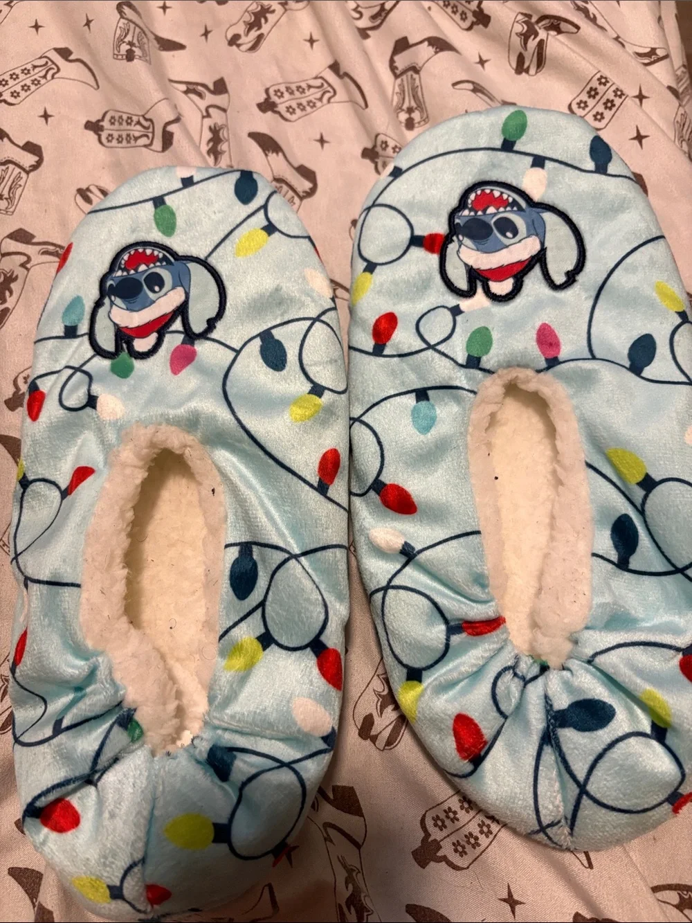 Stitch Halloween and Cma footies! Like new, one size. Will not sell separate.